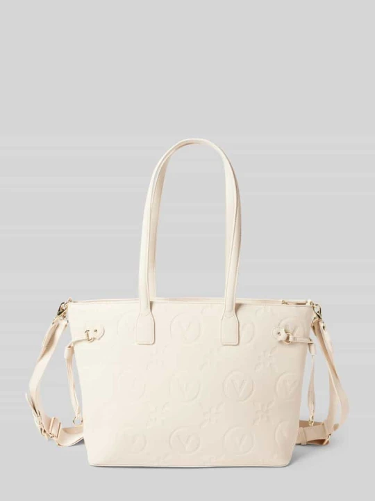 Zdjęcie produktu Torba shopper z regulowanym paskiem na ramię model ‘SAMBA’ VALENTINO BAGS Écru