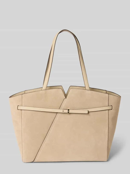 Zdjęcie produktu Torba shopper z welurowej skóry bydlęcej Model 'BOSS REVERS TOTE SU' Beżowy