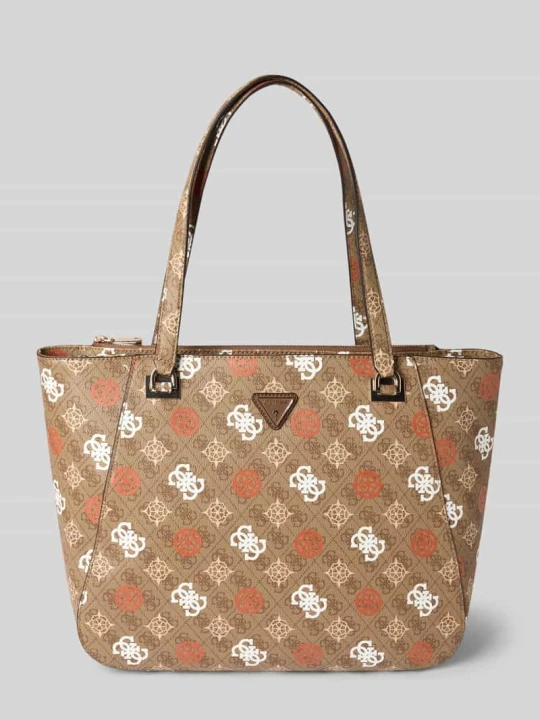 Zdjęcie produktu Torba shopper z wzorem z logo Model 'ELIETTE' Guess Beżowy
