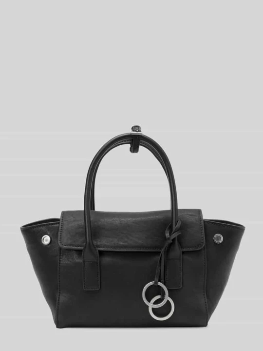 Zdjęcie produktu Torba shopper ze skóry bydlęcej z przegródką zapinaną na zamek błyskawiczny Marc O'Polo Czarny