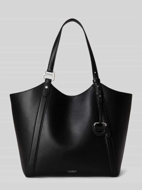 Zdjęcie produktu Torba shopper ze skóry cielęcej nappa z kieszeniami wewnętrznymi Lauren Ralph Lauren Czarny