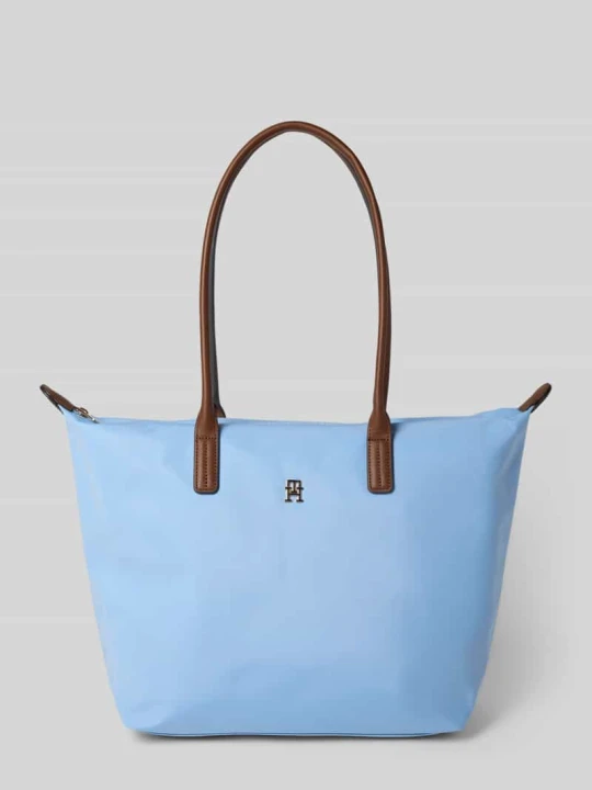 Zdjęcie produktu Torba shopper z detalami ze skóry Model „POPETTE” Tommy Hilfiger Jasnoniebieski