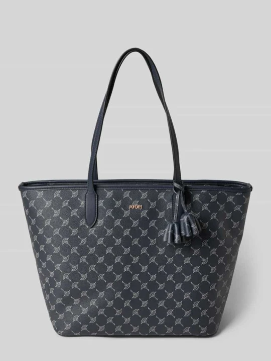 Zdjęcie produktu Torba shopper ze wzorem z logo model ‘lara’ JOOP! Ciemnoniebieski