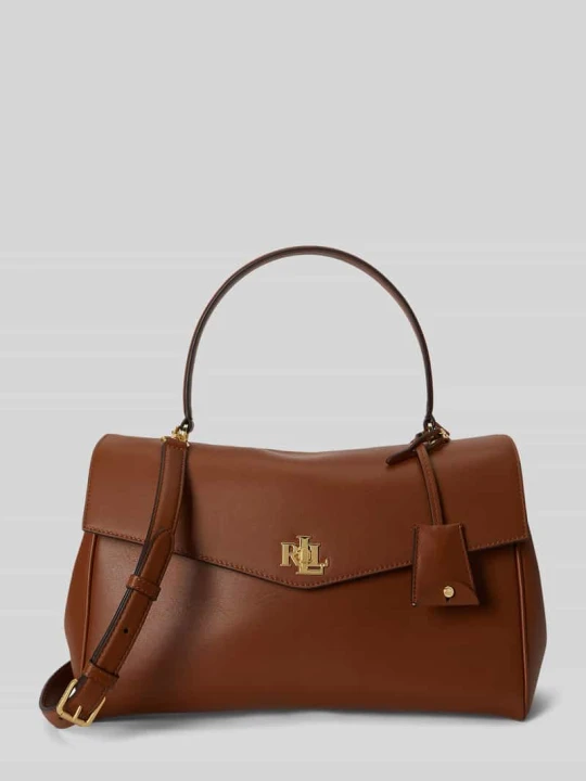 Zdjęcie produktu Torba skórzana z naturalnej skóry bydlęcej model 'FARRAH' Lauren Ralph Lauren Koniakowy