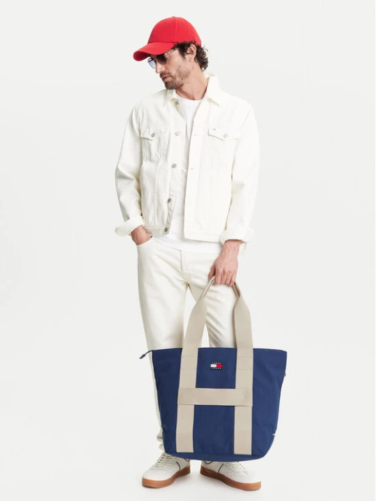 Zdjęcie produktu Torba Tommy Jeans Tjm Retro Cool Tote AM0AM13278 Granatowy