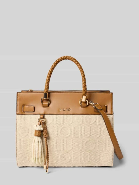 Zdjęcie produktu Shopper z Mieszanka bawełny i lnu Model 'Manhattan' Liu Jo Piaskowy