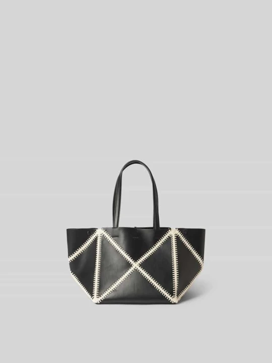 Zdjęcie produktu Torba tote z detalem z logo Nanushka Czarny
