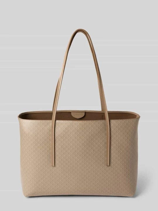 Zdjęcie produktu Torba tote z nadrukiem z logo na całej powierzchni Calvin Klein Beżowy