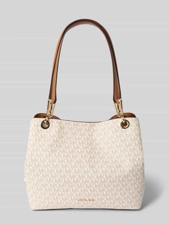 Zdjęcie produktu Torba typu tote z nadrukiem logo na całej powierzchni model 'Kensington' Michael Kors Écru