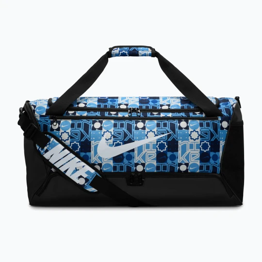 Zdjęcie produktu Torba treningowa Nike Brasilia 9.5 Aop 60 l university blue / black / white