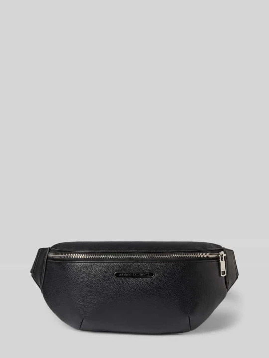Zdjęcie produktu Torba typu belt bag z materiału skóropodobnego z detalem z logo Armani Exchange Czarny