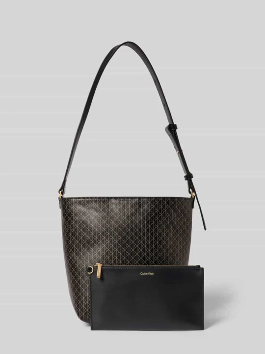 Zdjęcie produktu Torba typu bucket w skórzanym wyglądzie Calvin Klein Czarny