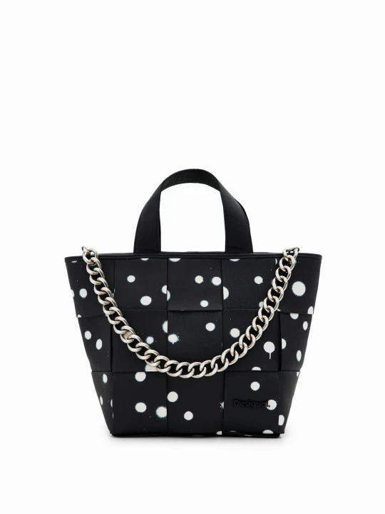Zdjęcie produktu Torba typu shopper M z nadrukiem w plamy z farby Desigual czarny