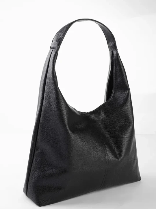 Zdjęcie produktu Torba typu shopper o fakturze groszkowanej skóry BonPrix czarny
