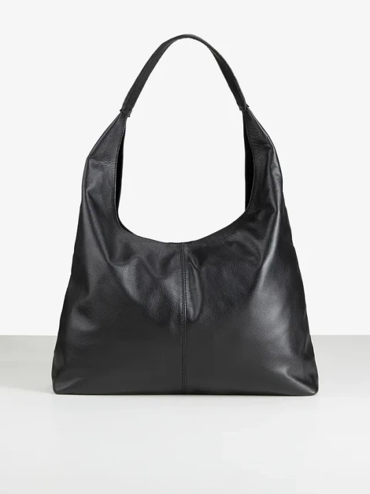 Zdjęcie produktu Torba typu shopper ze skóry premium BonPrix czarny