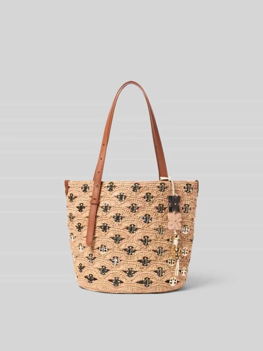 Zdjęcie produktu Torba typu tote bag w efekt plecionki Paco Rabanne Beżowy