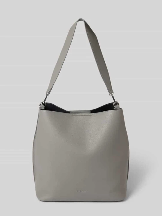 Zdjęcie produktu Torba typu tote z materiał skóropodobny model 'Fyn' Seidenfelt Metaliczny czarny