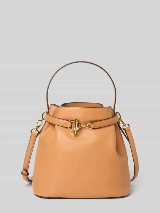 Zdjęcie produktu Torebka typu bucket z naturalnej skóry bydlęcej Lauren Ralph Lauren Jasnobrązowy