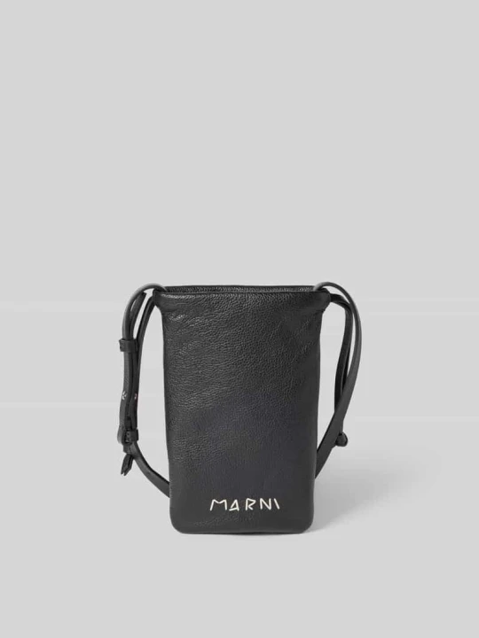 Zdjęcie produktu Torba z paskiem i wyhaftowanym logo Marni Czarny
