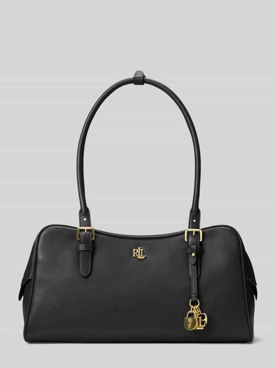 Zdjęcie produktu Torba z rączką z naturalnej skóry bydlęcej Lauren Ralph Lauren Czarny