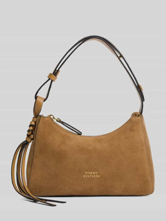 Zdjęcie produktu Torba z rączką z naturalnej skóry bydlęcej Tommy Hilfiger Koniakowy