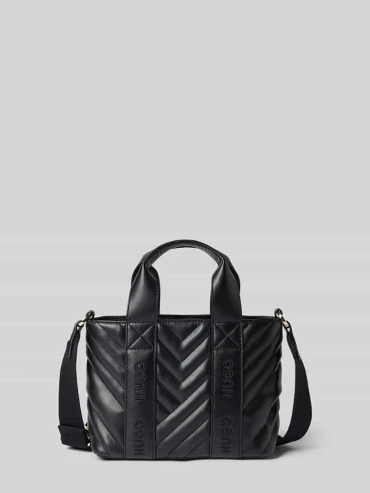 Zdjęcie produktu Torebka z uchwytem z odpinanym paskiem na ramię Model „BECKY QL_TOTE MINI” Hugo Czarny