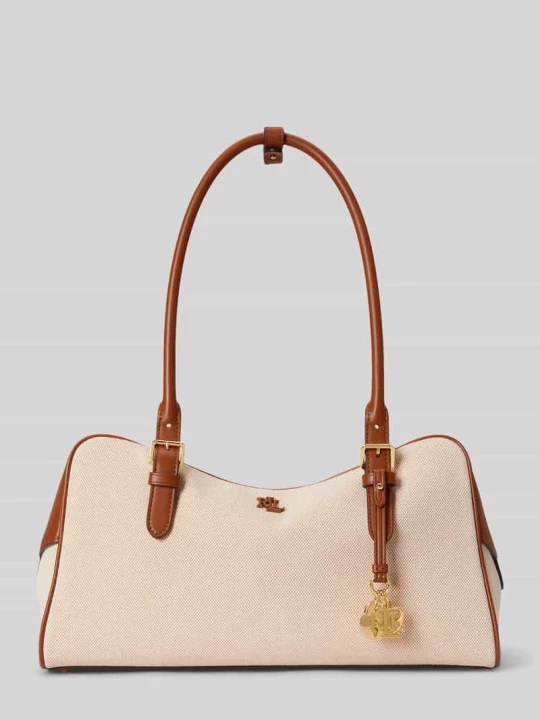 Zdjęcie produktu Torba z uchwytami z czystej bawełny z obszyciem ze skóry model 'MARCY' Lauren Ralph Lauren Koniakowy