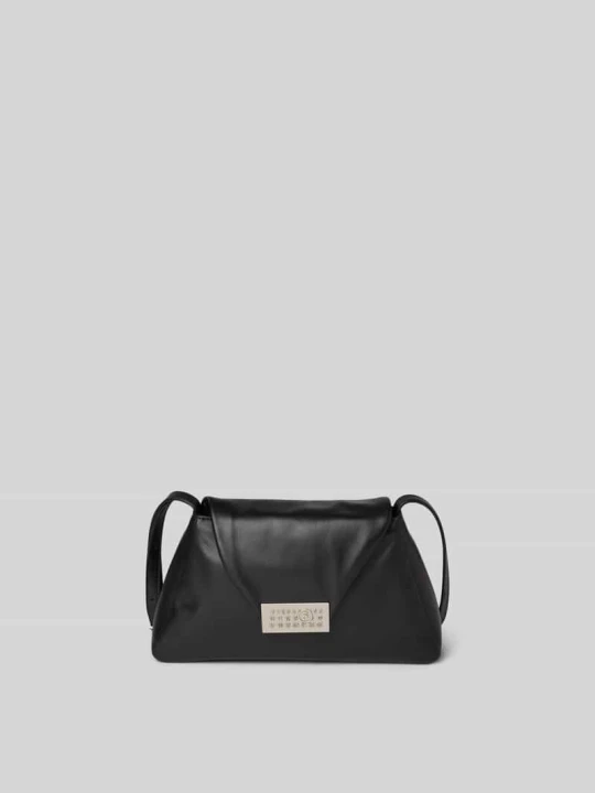Zdjęcie produktu Torba z uchwytami z naturalnej cielęcej skóry MM6 Maison Margiela Czarny
