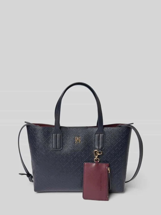 Zdjęcie produktu Torba z uchwytem i wytłoczonym logo Tommy Hilfiger Ciemnoniebieski