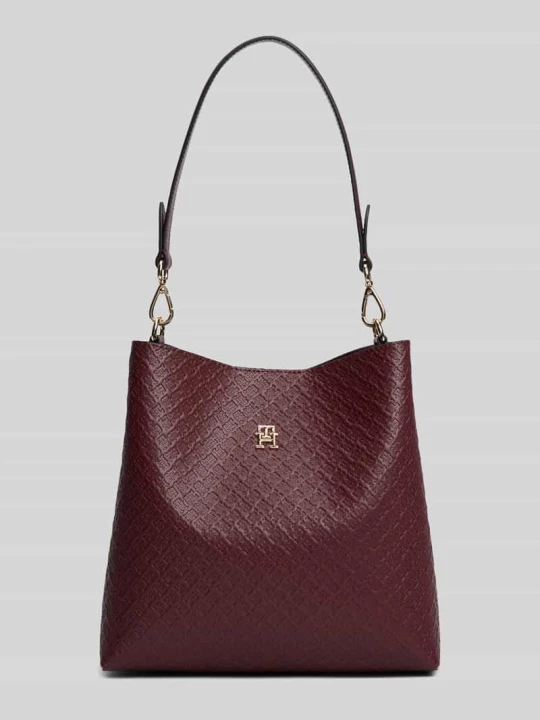 Zdjęcie produktu Torba z uchwytem z detal z logo Tommy Hilfiger Bordowy