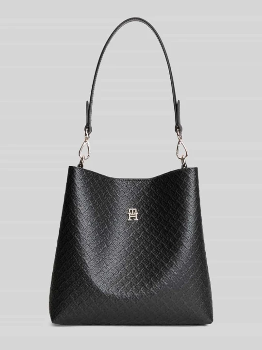 Zdjęcie produktu Torba z uchwytem z detal z logo Tommy Hilfiger Czarny