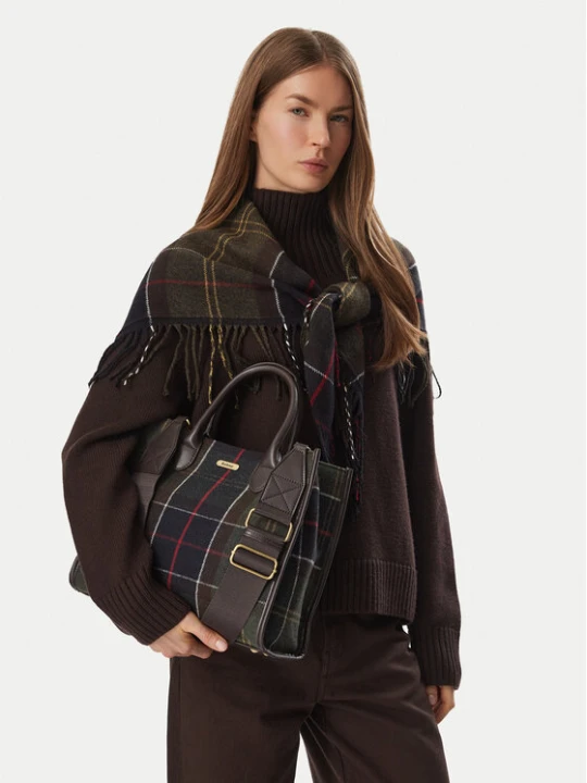 Zdjęcie produktu Torebka Barbour Barbour Barrhill Tartan Tote Bag LBA0423OL91 Brązowy