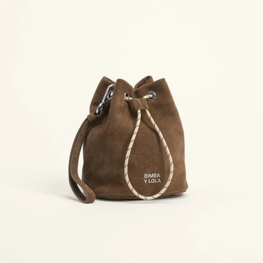 Zdjęcie produktu Torebka bucket bawełna i dwoina ciemny khaki BIMBA Y LOLA DARK KHAKI