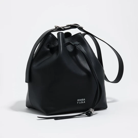 Zdjęcie produktu Torebka bucket duża skóra ciemny antracyt BIMBA Y LOLA DARK ANTHRACITE