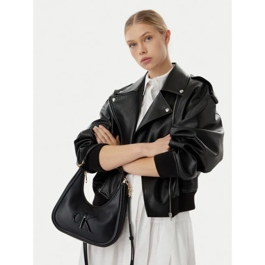 Zdjęcie produktu Torebka Calvin Klein Bold Ck Small Crescent LV04F3561G Czarny