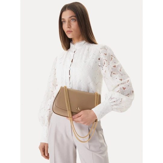 Zdjęcie produktu Torebka Calvin Klein Ck Convertible Chain Medium Bag LV04F3171G Beżowy