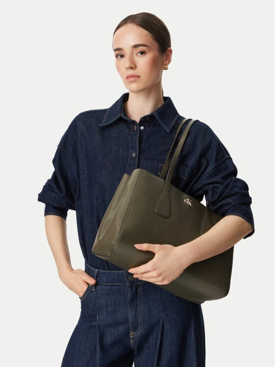 Zdjęcie produktu Torebka Calvin Klein Ck Medium Work Tote LV04F3442G Zielony