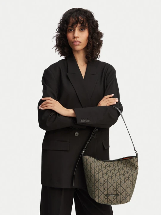 Zdjęcie produktu Torebka Calvin Klein Emblem Aop Jacquard Tote W / Pouch LV04F3535G Khaki