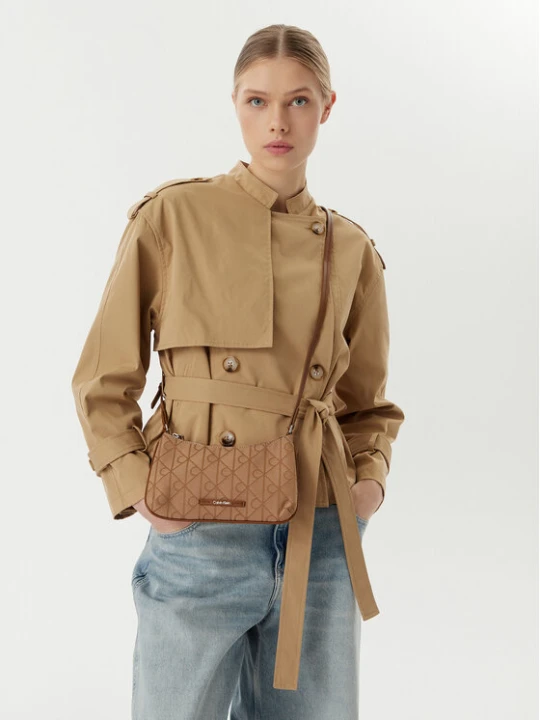 Zdjęcie produktu Torebka Calvin Klein Emblem Aop LV04F1164G Brązowy