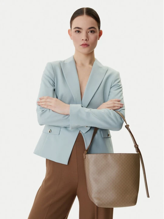 Zdjęcie produktu Torebka Calvin Klein Emblem Aop Medium Bucket LV04F3365G Beżowy