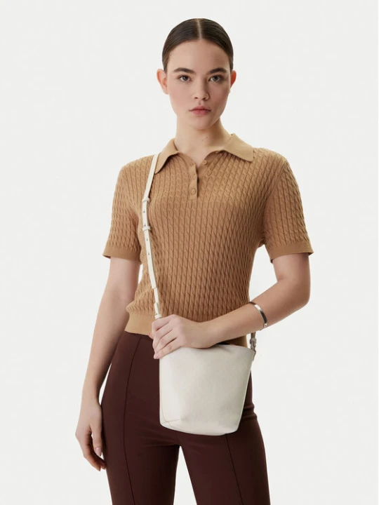 Zdjęcie produktu Torebka Calvin Klein Emblem Aop Sm Bucket Crossbody LV04F3506G Biały