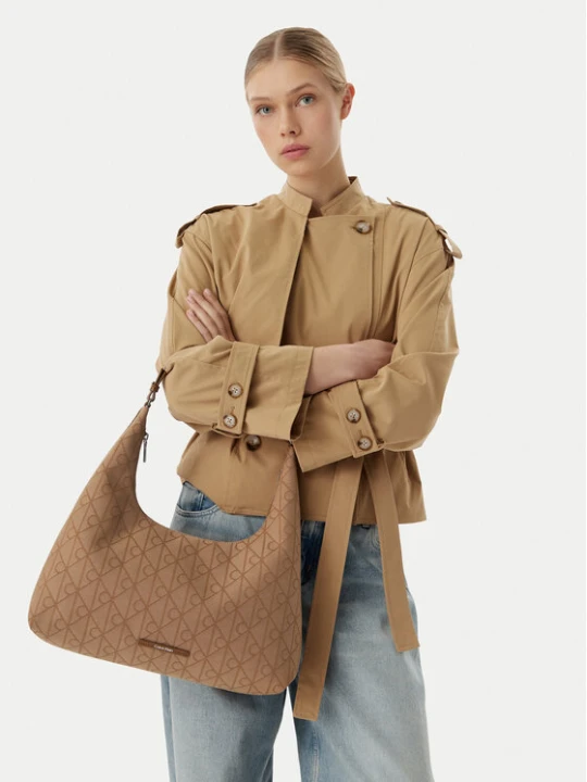 Zdjęcie produktu Torebka Calvin Klein Emblem Jacquard LV04F3635G Brązowy