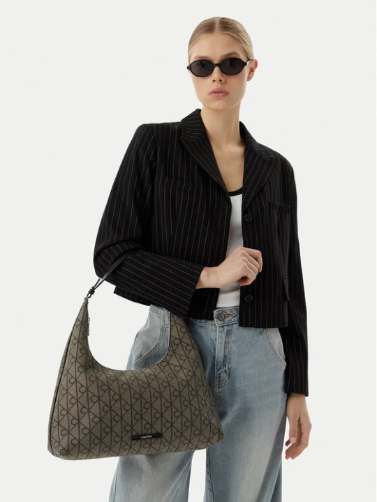 Zdjęcie produktu Torebka Calvin Klein Emblem Jacquard LV04F3635G Khaki