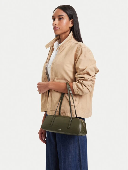 Zdjęcie produktu Torebka Calvin Klein Foil Logo Bauletto LV04F3636G Zielony ciemny