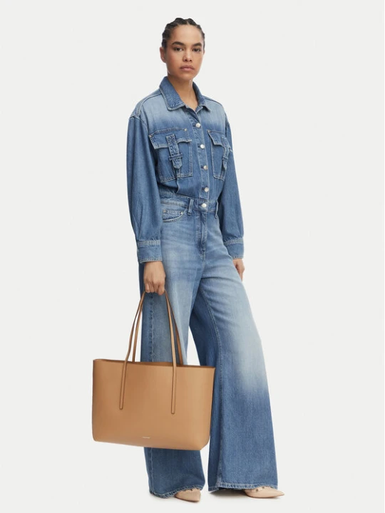 Zdjęcie produktu Torebka Calvin Klein Foil Logo Tote LV04F3274G Beżowy