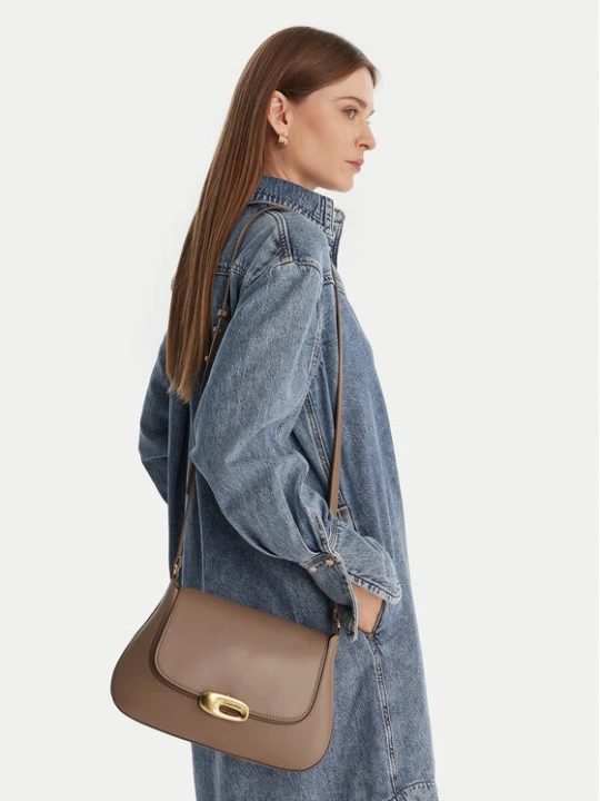Zdjęcie produktu Torebka Calvin Klein Hardware Flap Meidum Crossbody LV04F3401G Beżowy