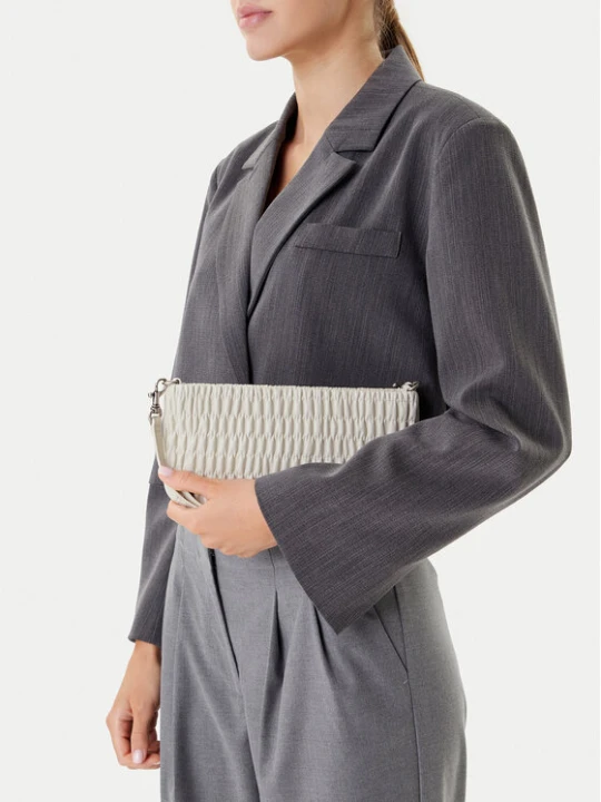 Zdjęcie produktu Torebka Calvin Klein Jeans Rouched Zip Top Bag LV04K3090G Kremowy