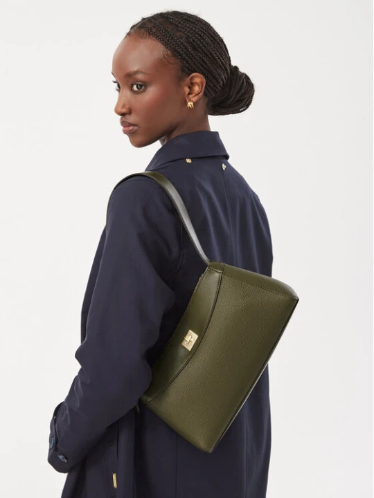 Zdjęcie produktu Torebka Calvin Klein Mix Media Shoulder Bag LV04F3886G Zielony ciemny