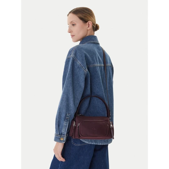 Zdjęcie produktu Torebka Calvin Klein Pocket Nylon Bag W/ Strap LV04F3132G Bordowy