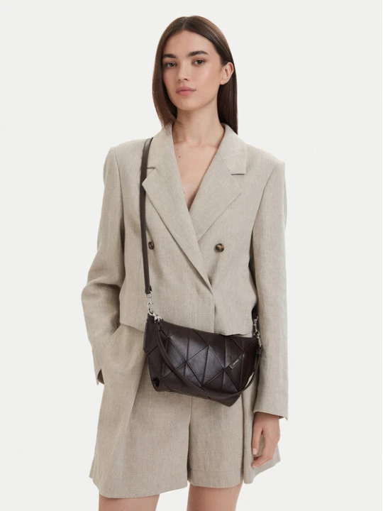 Zdjęcie produktu Torebka Calvin Klein Woven Shoulder Bag LV04F3546G Brązowy